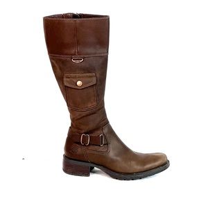 Timberland leather woman mid-calf, Sz 6, biker, outdoor, country,  moto